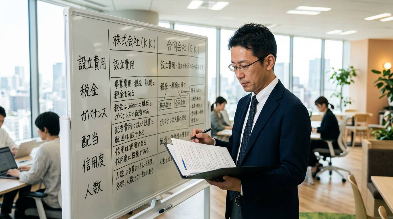 株式会社と合同会社の違い